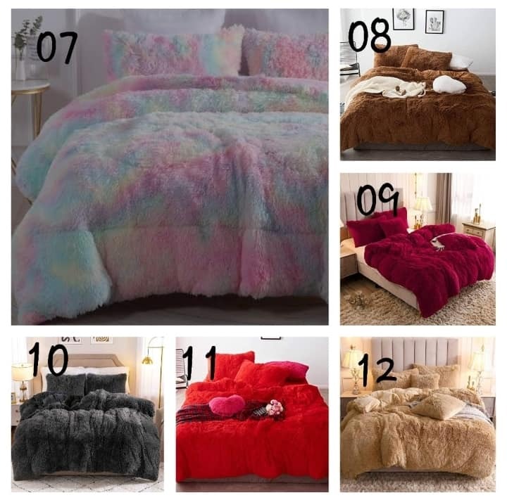 Fluffy comforter set with Fleece lining