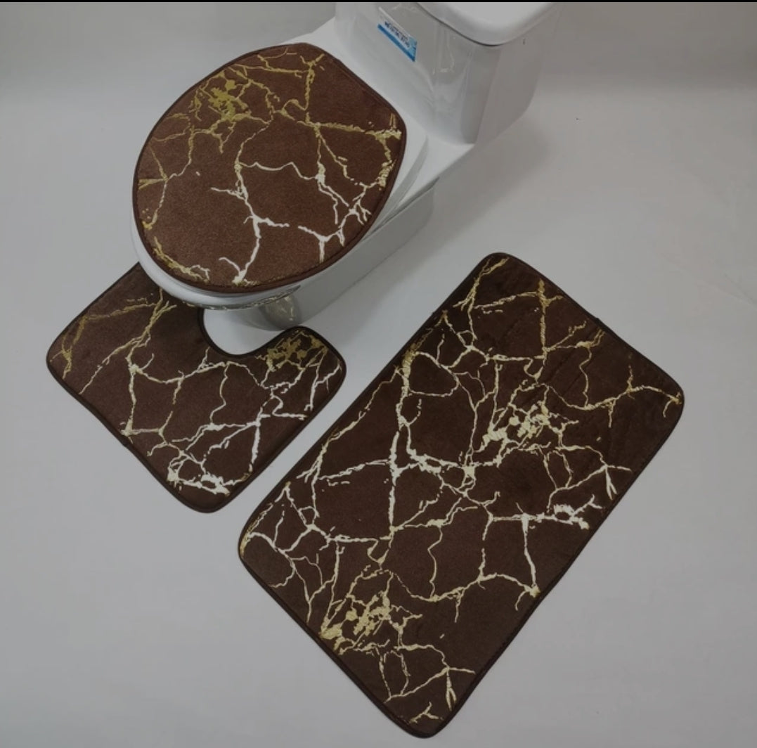 Marble Bathroom mat set