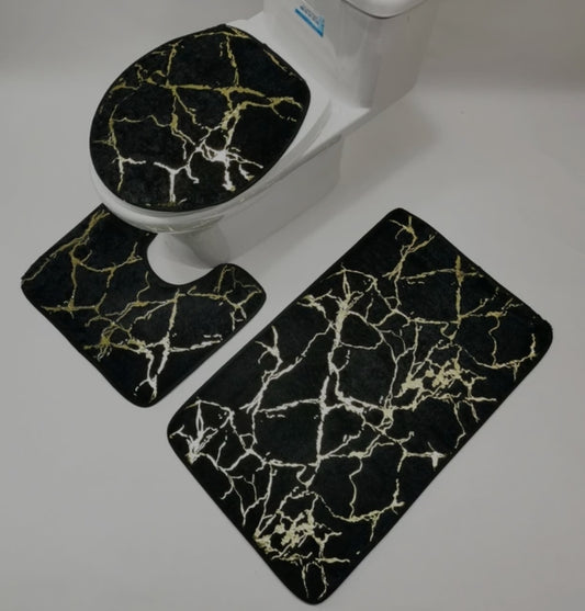 Marble Bathroom mat set