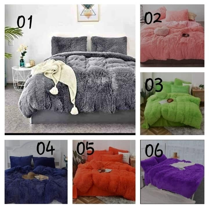 Fluffy comforter set with Fleece lining