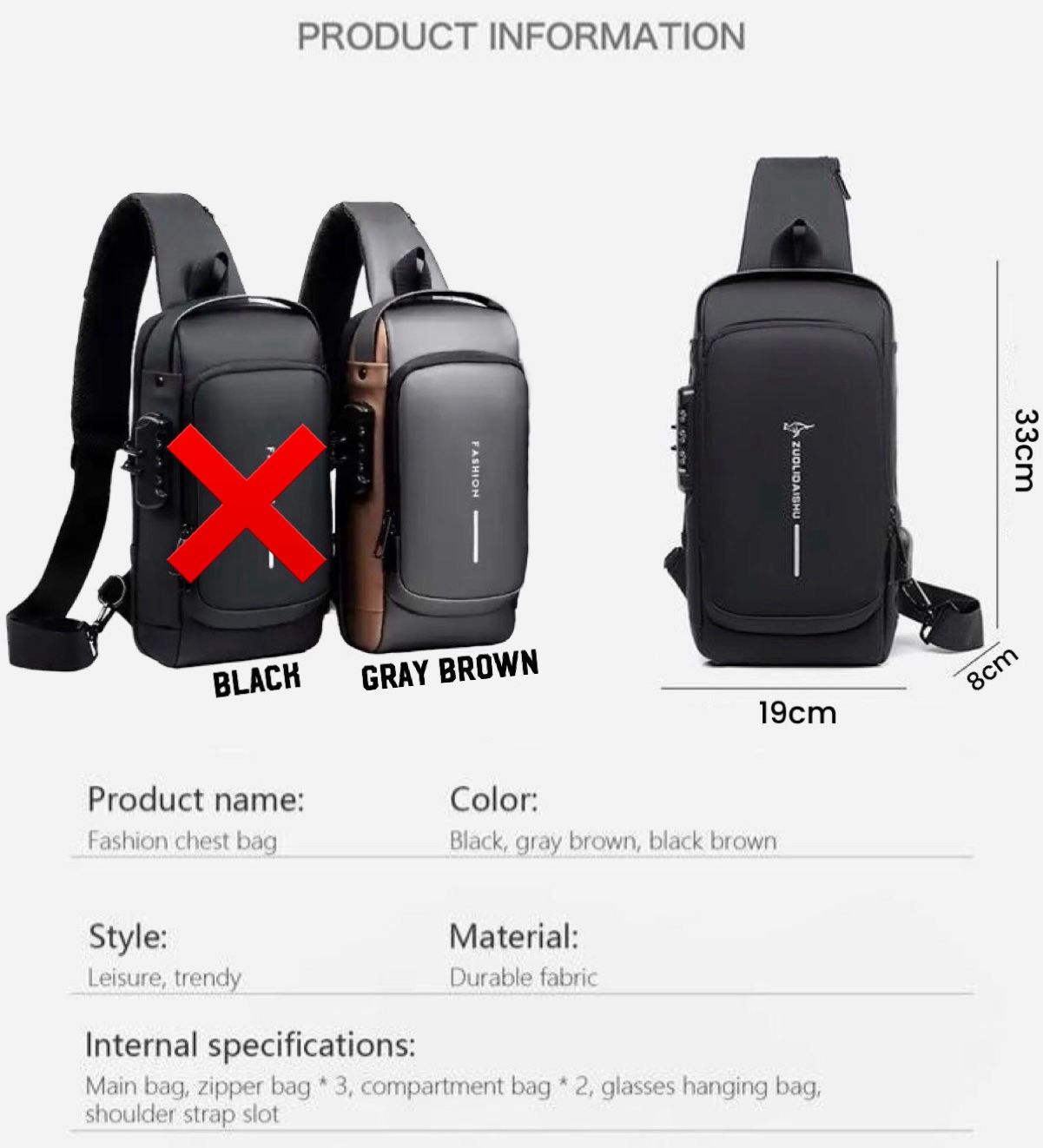 Anti-Theft Sling bag