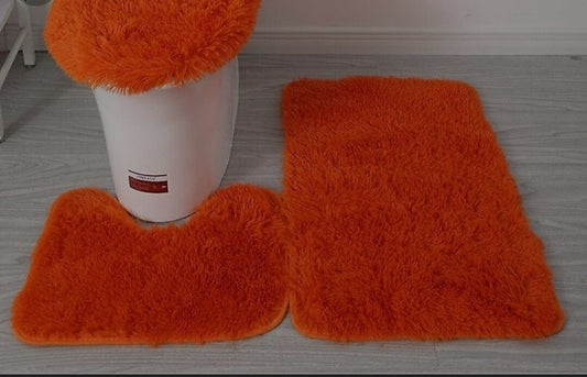 3 piece fluffy carpet set