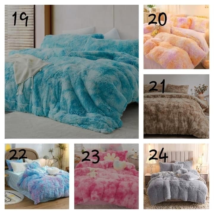 Fluffy comforter set with Fleece lining