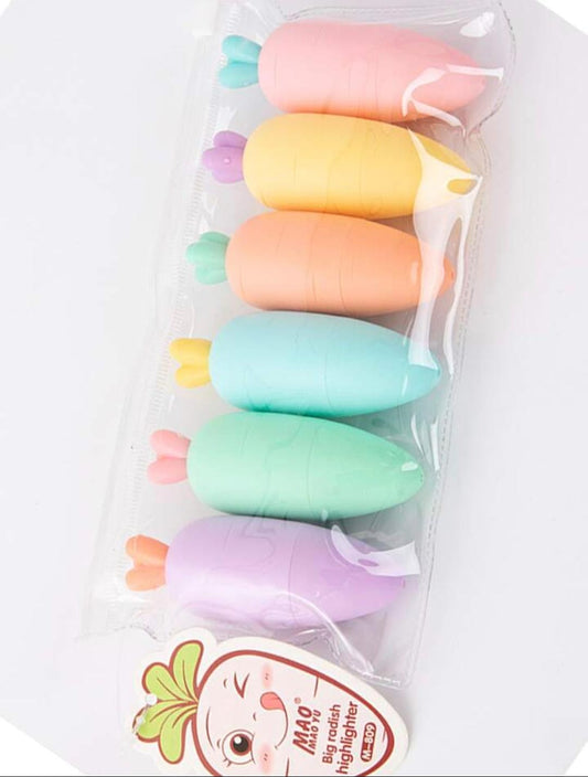 Carrot Shaped Highlighter set