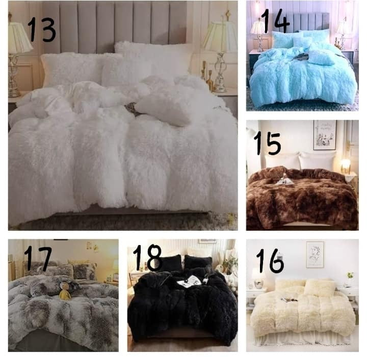 Fluffy comforter set with Fleece lining