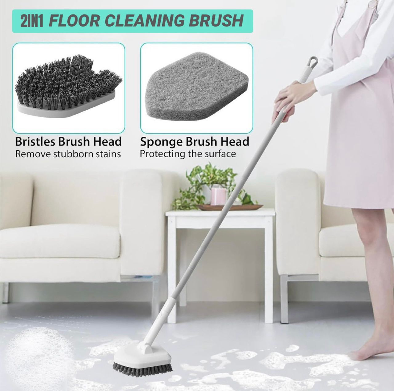 2 in 1 Floor cleaning brush