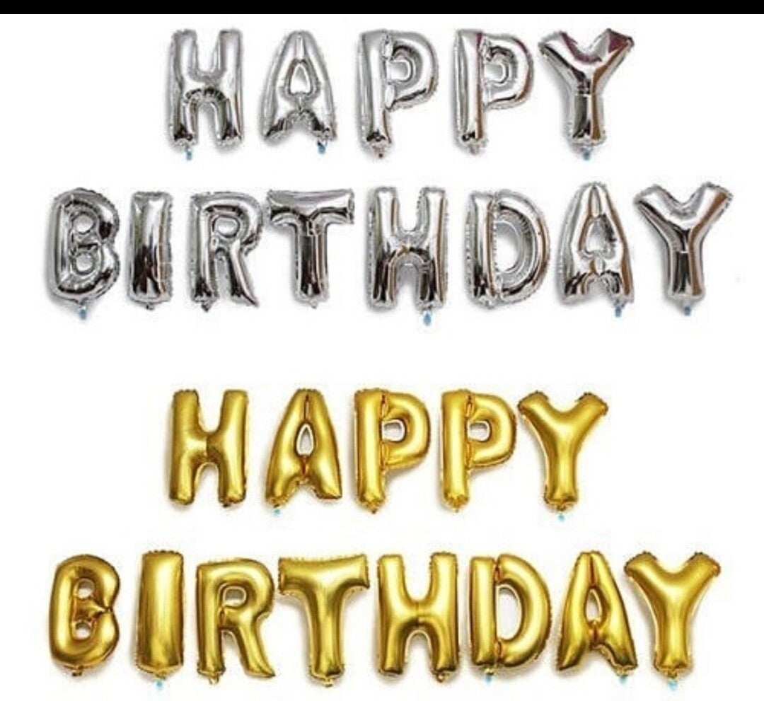 Happy Birthday foil balloons
