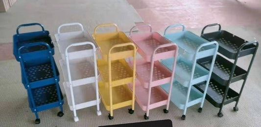 Storage trolley on wheels