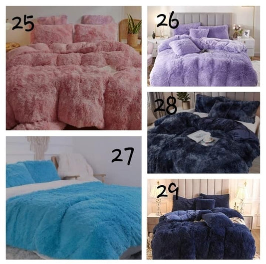 Fluffy comforter set with Fleece lining